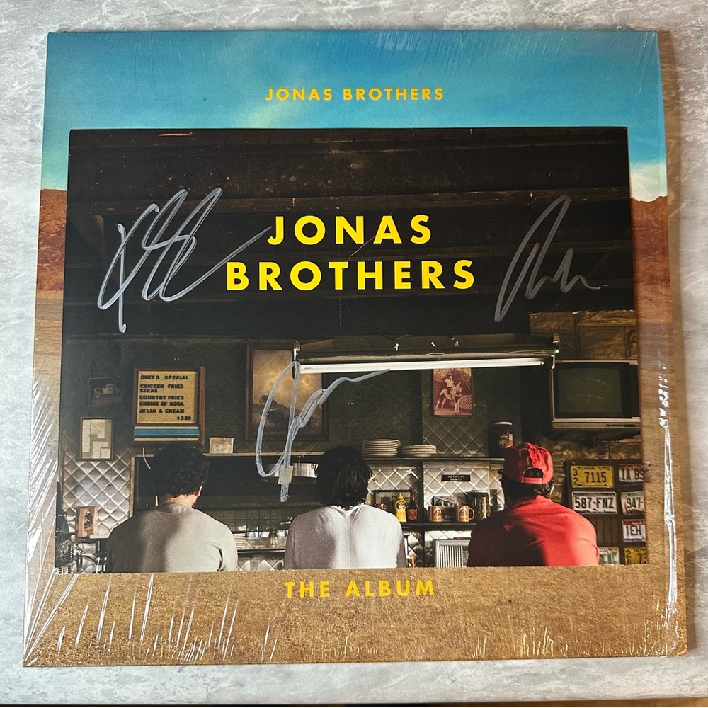 Jonas Brothers The Album Vinyl Signed Poster